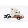 1984 Kenworth T600 Sleeper-Cab Tractor Only - Assembled -- White, Metallic Orange, HO, Brekina Automodelle 85930