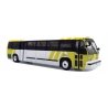 1987-1994 TMC RTS Transit Bus - Assembled -- Dallas Area Rapid Transit DART (white, yellow), HO, Iconic Replicas 870319