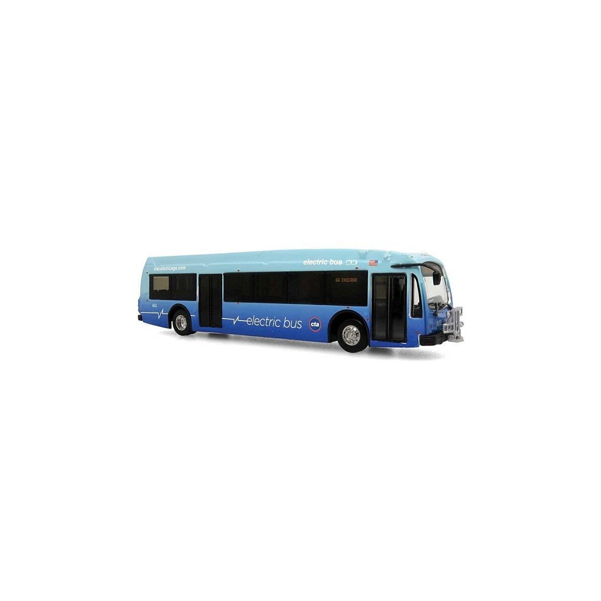Proterra ZX-5 Bus - Assembled -- Chicago Transit Authority CTA, HO, Iconic Replicas 870336
