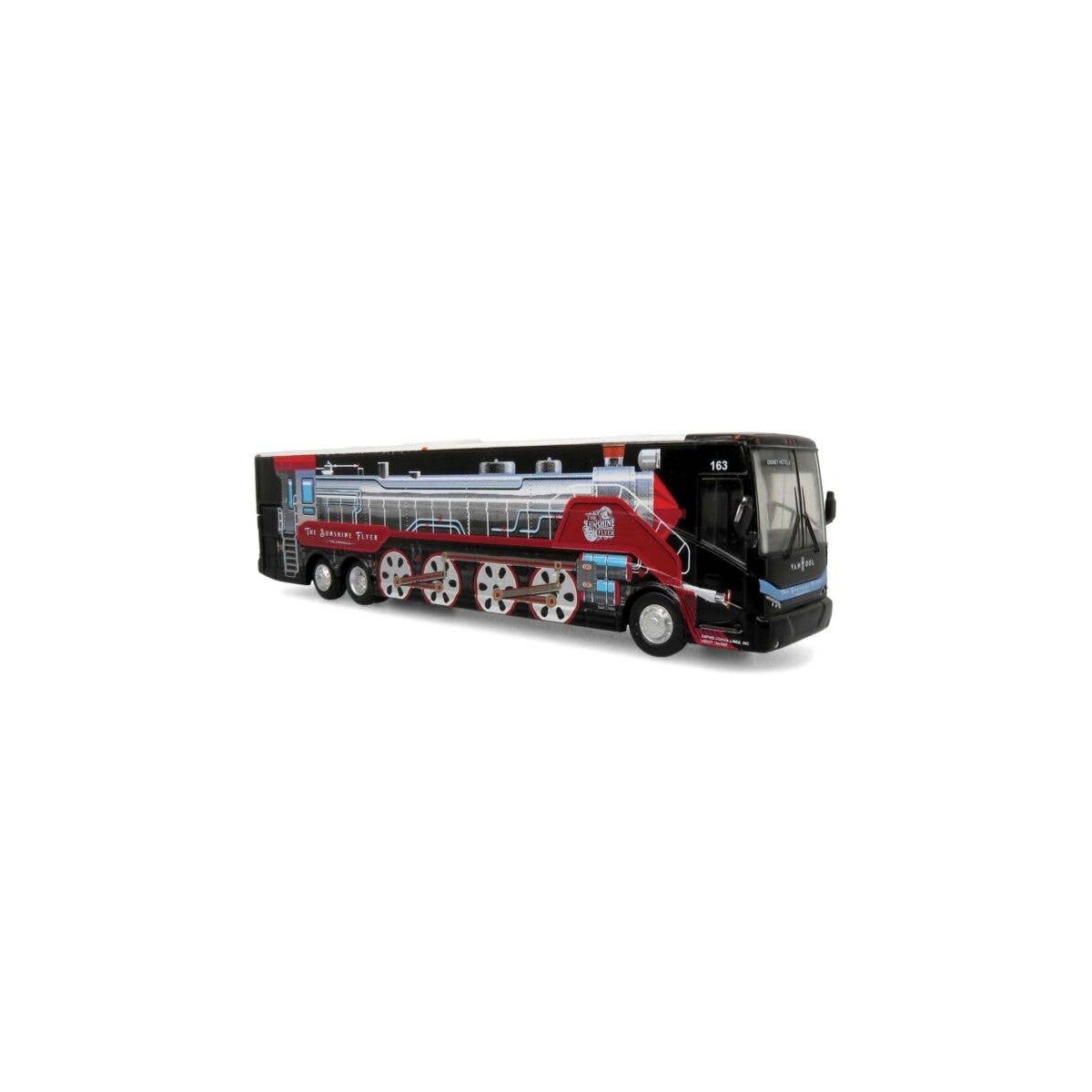 VanHool CX-45 Motorcoach Bus - Assembled -- Empire Coach Lines (black, gray, red Steam Locomoti, HO, Iconic Replicas 870404