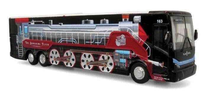 VanHool CX-45 Motorcoach Bus - Assembled -- Empire Coach Lines (black, gray, red Steam Locomoti, HO, Iconic Replicas 870404