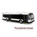 Nova Bus LFSD Transit Bus - Assembled -- Painted, Unlettered (white, silver), HO, Iconic Replicas 870502