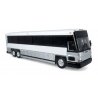 MCI D4000 Coach - Assembled -- Painted, Unlettered (white, silver, black), HO, Iconic Replicas 870483