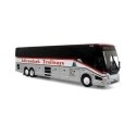 2022 Prevost H3-45 Coach - Assembled -- Adirondack Trailways (silver, white, red), HO, Iconic Replicas 870419