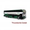 Alexander Dennis Enviro 500 Double-Deck Transit Bus - Assembled -- AC Transit (white, black, gr, HO, Iconic Replicas 870554