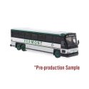 MCI D4000 Coach - Assembled -- Vermont Transit (white, silver, black, red), HO, Iconic Replicas 870562