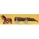 Horse-Drawn Wagon -- Log Wagon w/Driver & Load, HO, Preiser Kg 30465