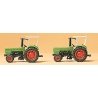 Farm Machinery - Tractors -- Deutz D 6206 w/Side-Mount Sickle Mower & Roll-Over Structure (green, red), N, Preiser Kg 79506