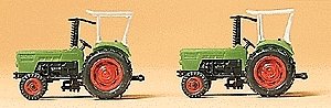 Farm Machinery - Tractors -- Deutz D 6206 w/Side-Mount Sickle Mower & Roll-Over Structure (green, red), N, Preiser Kg 79506