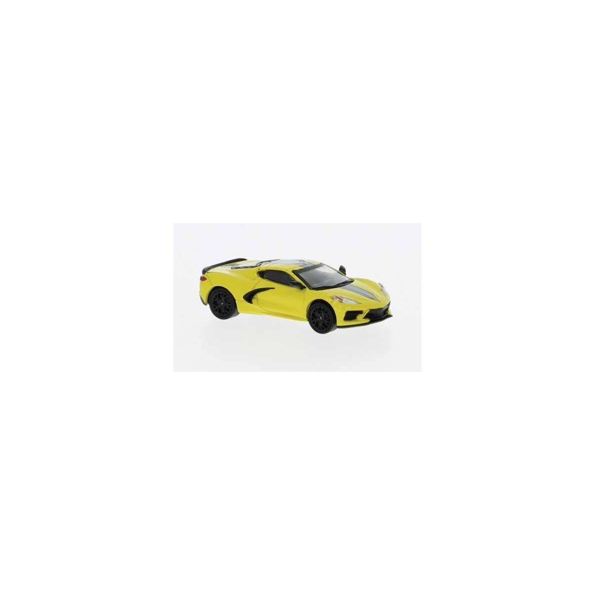 2020 Chevrolet Corvette (C8) Stingray - Assembled -- Yellow, Black, HO, Brekina Automodelle PCX870672