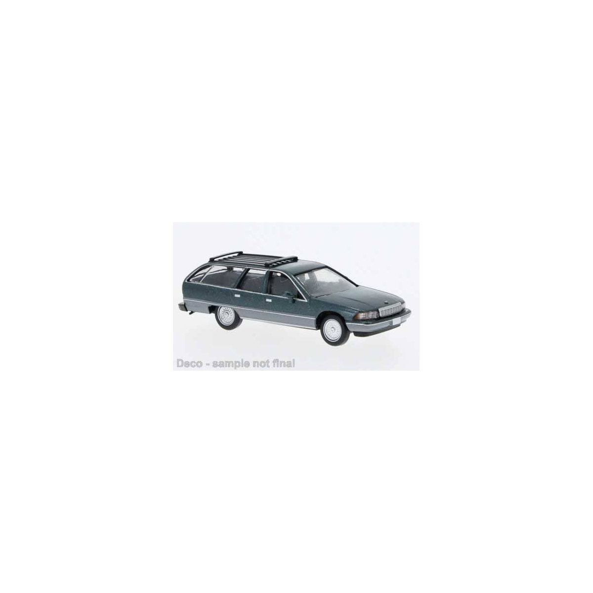 1991 Chevrolet Caprice Station Wagon - Assembled -- Metallic Green, Gray, HO, Brekina Automodelle PCX870454