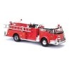 1968 American LaFrance Open-Cab Pumper - Assembled -- Fire Department (red, black), HO, Busch Gmbh & Co Kg 46030