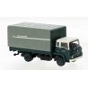 1960 Bedford Low-Side Truck with Canvas Cover - Assembled -- Robotron (gray, blue, white, Du, HO, Brekina Automodelle 35906