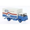 1960 Bedford TK Box-Body Truck - Assembled -- Bird′s Eye (blue, white, red), HO, Brekina Automodelle 35924