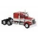 Kenworth W900 Semi Tractor w/Sleeper Cab - Assembled -- Red, White, HO, Brekina Automodelle 86251