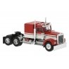 Kenworth W900 Semi Tractor w/Sleeper Cab - Assembled -- Red, White, HO, Brekina Automodelle 86251