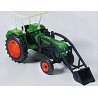 Farm Machinery Deutz Tractor D6206 Kit -- With Shovel & Fork, HO, Preiser Kg 17922