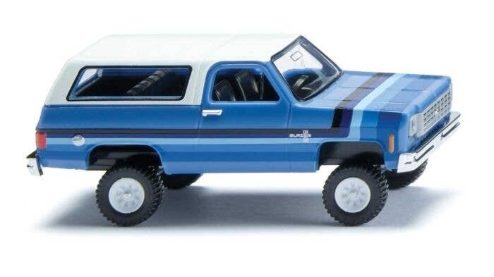 1975-1976 Chevrolet K5 Blazer SUV - Assembled -- Multi-Tone Blue, HO, Wiking 11102