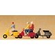 Recreation & Sports -- Motor Bikes & Rider Set, HO, Preiser Kg 10128