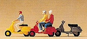 Recreation & Sports -- Motor Bikes & Rider Set, HO, Preiser Kg 10128