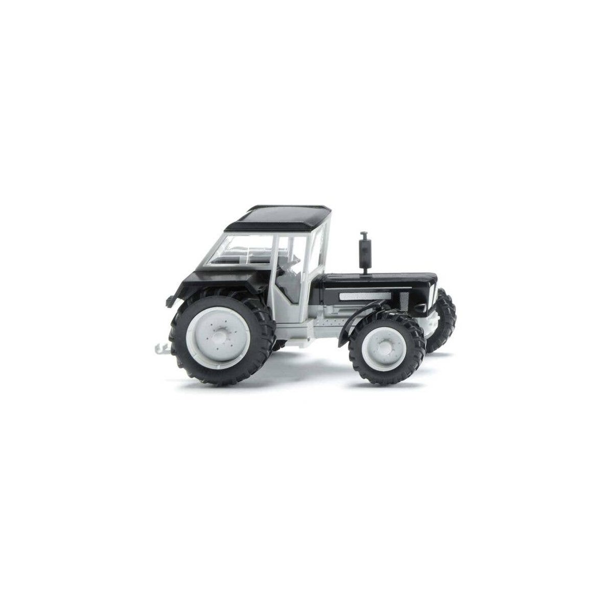 1972-1991 Schluter 1250 VL Farm Tractor - Assembled -- bBlack, Gray, HO, Wiking 87503