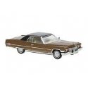 1972 Cadillac Coupe de Ville - Assembled -- Metallic Brown, Black, HO, Brekina Automodelle 18130
