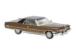 1972 Cadillac Coupe de Ville - Assembled -- Metallic Brown, Black, HO, Brekina Automodelle 18130