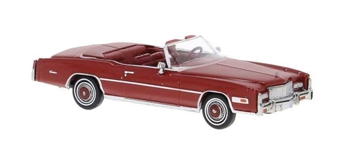 1975 Cadillac Eldorado Convertible - Assembled -- Top Down (gold), HO, Brekina Automodelle 19758