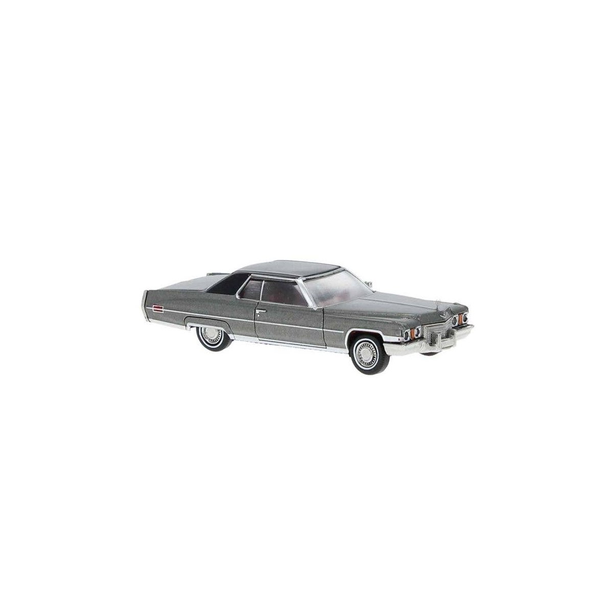 1972 Cadillac Coupe de Ville - Assembled -- Silver, Black, HO, Brekina Automodelle 18131