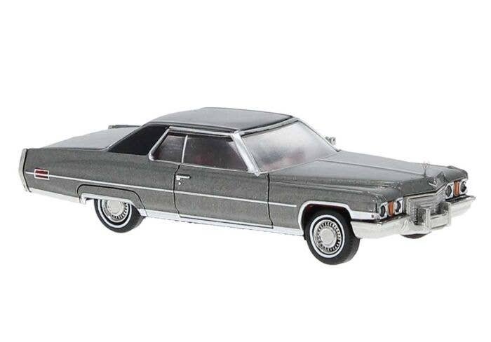 1972 Cadillac Coupe de Ville - Assembled -- Silver, Black, HO, Brekina Automodelle 18131