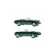 MG B Roadster Convertible - Kit -- Top Down (green), HO, Kibri 11226