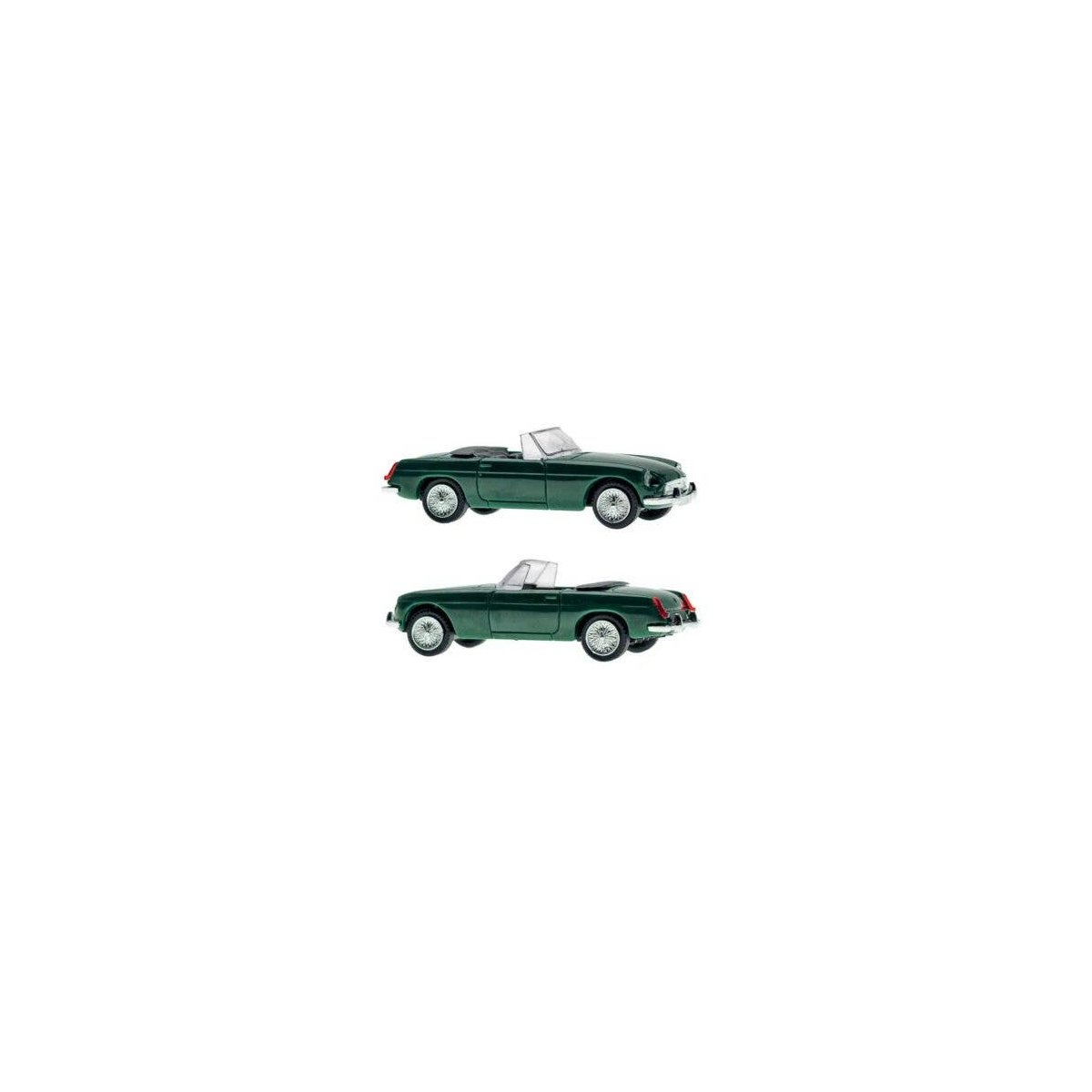 MG B Roadster Convertible - Kit -- Top Down (green), HO, Kibri 11226