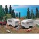 Camping Trailer pkg(2) -- 2-13/32 x 1-5/8 x 1-13/32′ 6 x 4 x 3.5cm, HO, Vollmer Gmbh 45147