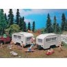 Camping Trailer pkg(2) -- 2-13/32 x 1-5/8 x 1-13/32′ 6 x 4 x 3.5cm, HO, Vollmer Gmbh 45147