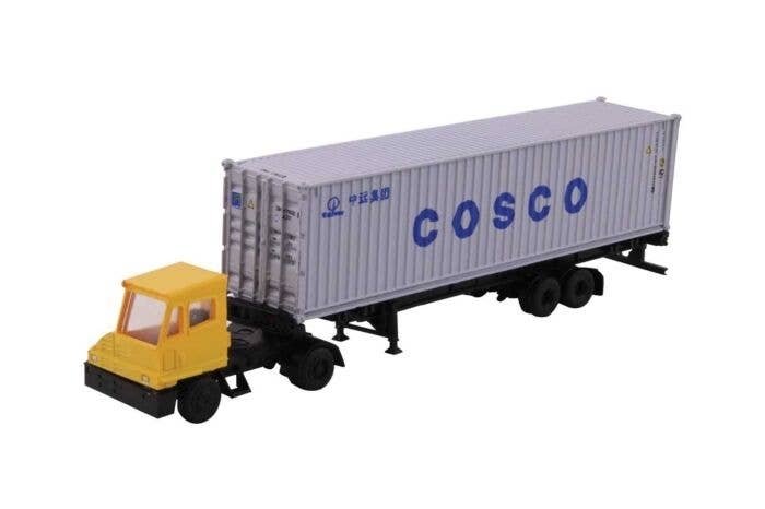 Tractor/Trailer -- Yard Tractor/Trailer w/40′ Cosco Container and Chassis, N, Kato USA Inc 31621