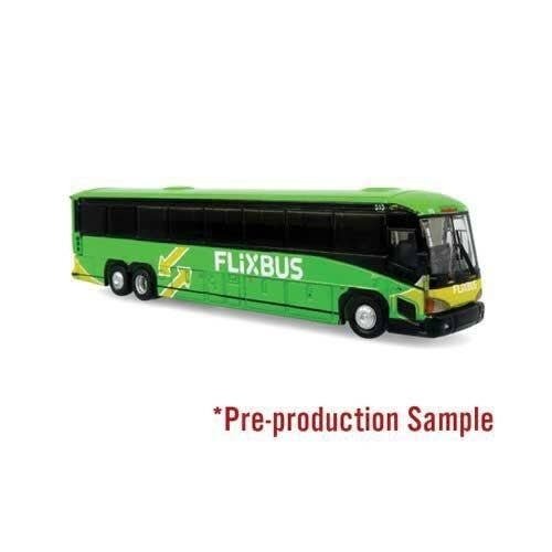 MCI D4505 Coach - Assembled -- Flixbus (green, yellow, white), N, Iconic Replicas 1600571