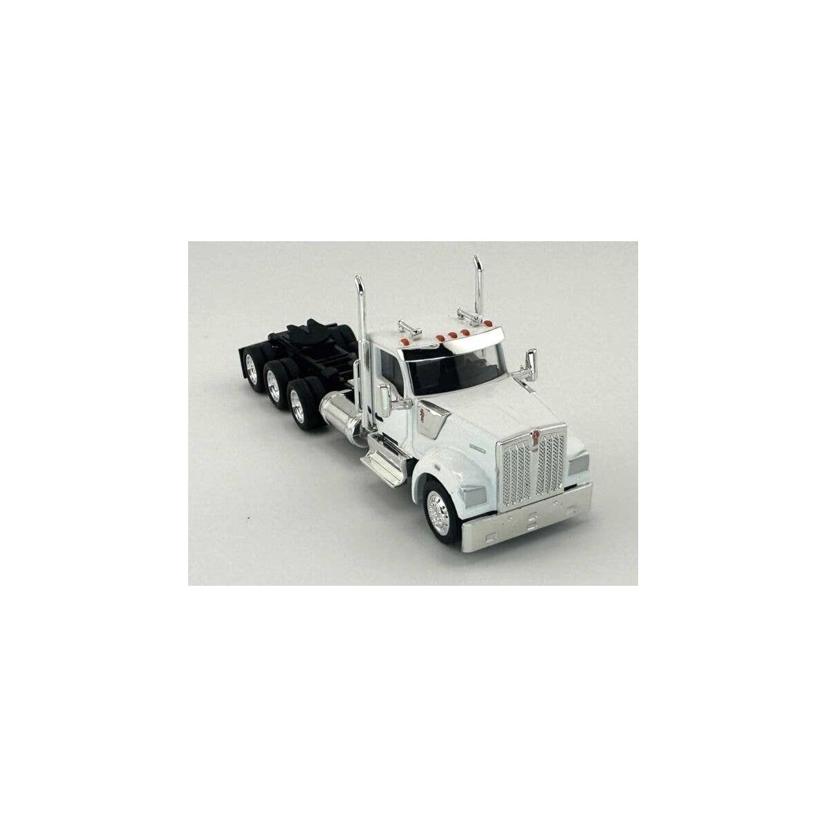 Kenworth 990 3-Axle Day-Cab Semi Tractor - Assembled -- White, HO, HO Logistics Replicas 990072