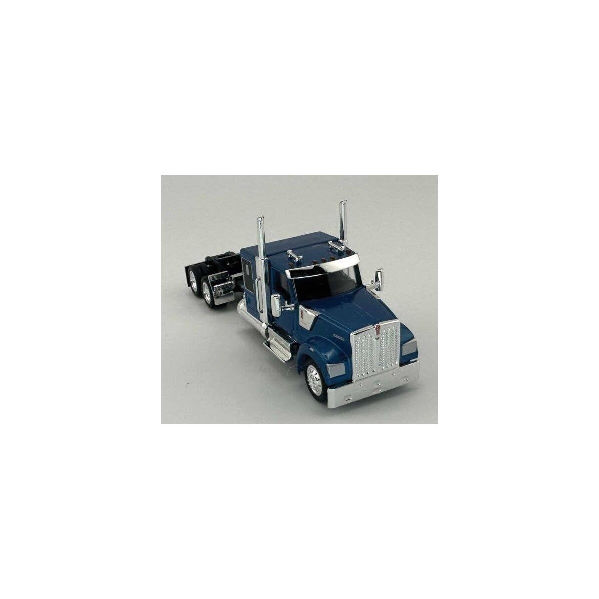 Kenworth 990 Flat-Top Sleeper-Cab Semi Tractor - Assembled -- Metallic Blue, HO, HO Logistics Replicas 990063