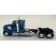 Kenworth 990 Flat-Top Sleeper-Cab Semi Tractor - Assembled -- Metallic Blue, HO, HO Logistics Replicas 990063