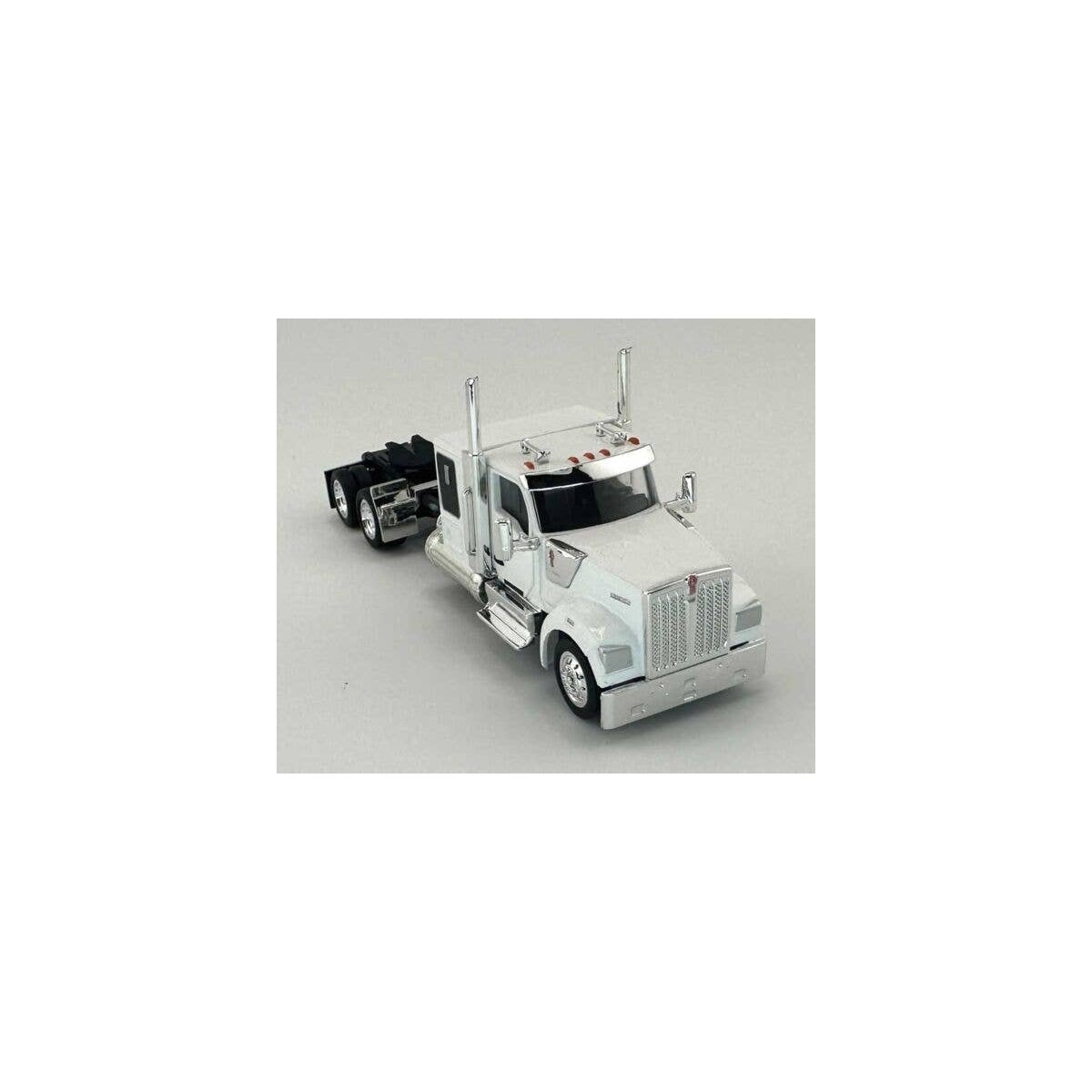 Kenworth 990 Flat-Top Sleeper-Cab Semi Tractor - Assembled -- White, HO, HO Logistics Replicas 990073