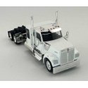 Kenworth 990 Flat-Top Sleeper-Cab Semi Tractor - Assembled -- White, HO, HO Logistics Replicas 990073