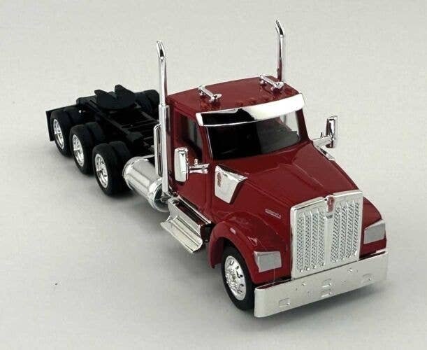 Kenworth 990 3-Axle Day-Cab Semi Tractor - Assembled -- Red, HO, HO Logistics Replicas 990082