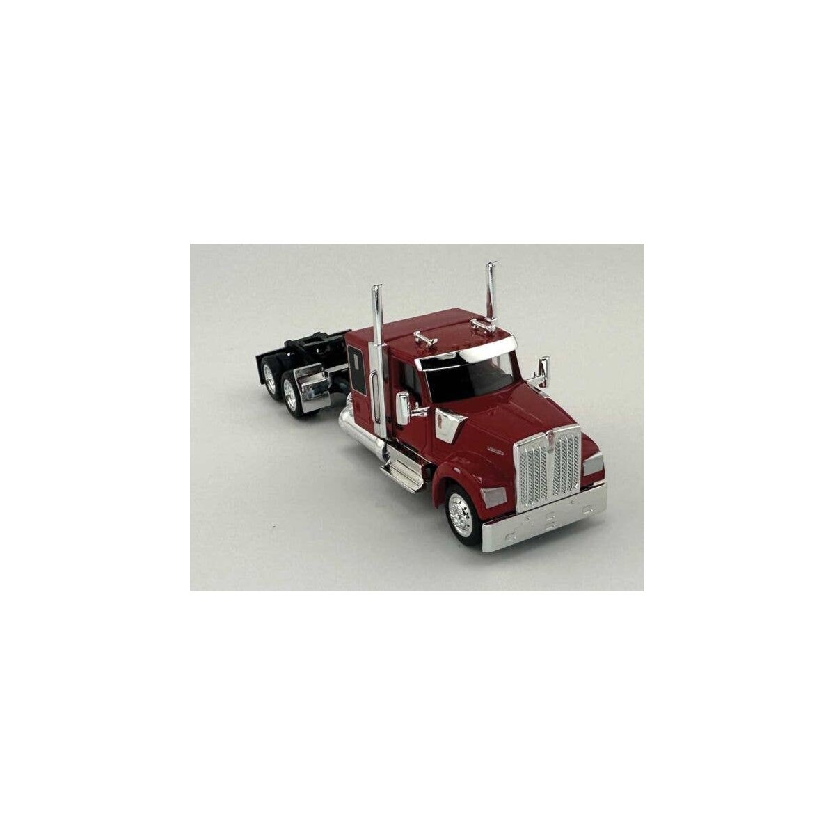 Kenworth 990 Flat-Top Sleeper-Cab Semi Tractor - Assembled -- Red, HO, HO Logistics Replicas 990083