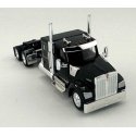 Kenworth 990 Flat-Top Sleeper-Cab Semi Tractor - Assembled -- Black, HO, HO Logistics Replicas 990093