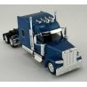 Peterbilt 589 Stand-Up Sleeper-Cab Semi Tractor - Assembled -- Metallic Blue, HO, HO Logistics Replicas 589065
