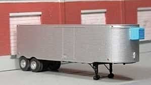 1951-1955 Fruehauf 34′ Stainless Steel West Coast Reefer Trailer - Resin Kit -- Unpainted Re, HO, Sylvan Scale Models T022