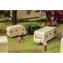 1970s Camper Trailers -- 2 Different Trailers, HO, Faller Gmbh 140483