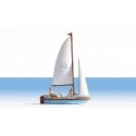 Sailboat - Assembled -- w/2 Figures, HO, Noch Gmbh & Co 16824