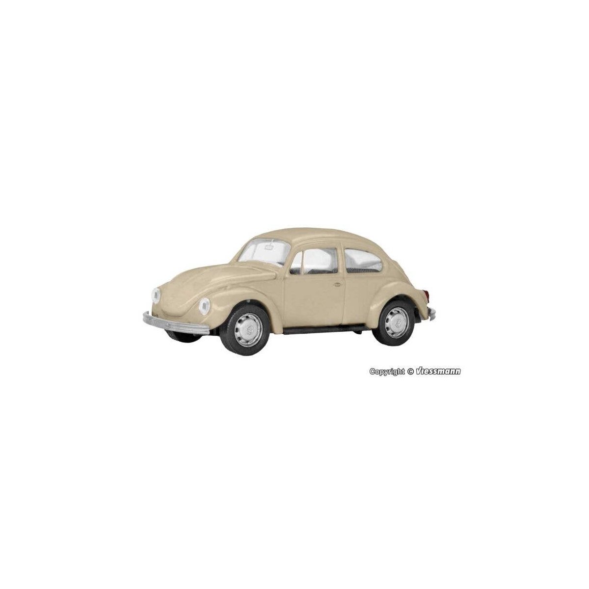 1970-1972 Volkswagen Beetle Type 11 - Assembled -- Beige, HO, Kibri 21230