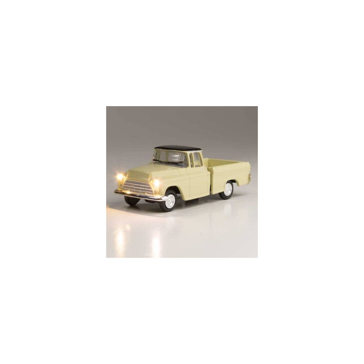 Just Plug(R) Lighted Vehicle -- Work Truck (Light Yellow), HO, Woodland Scenics 5597